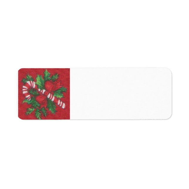 Vintage Look Candy Cane on Labels (Front)