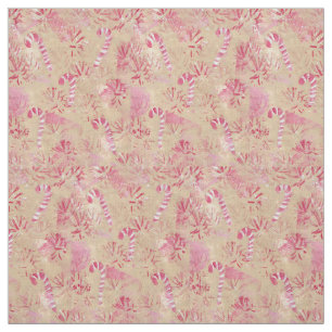 Vintage Look Candy Cane Pattern Fabric
