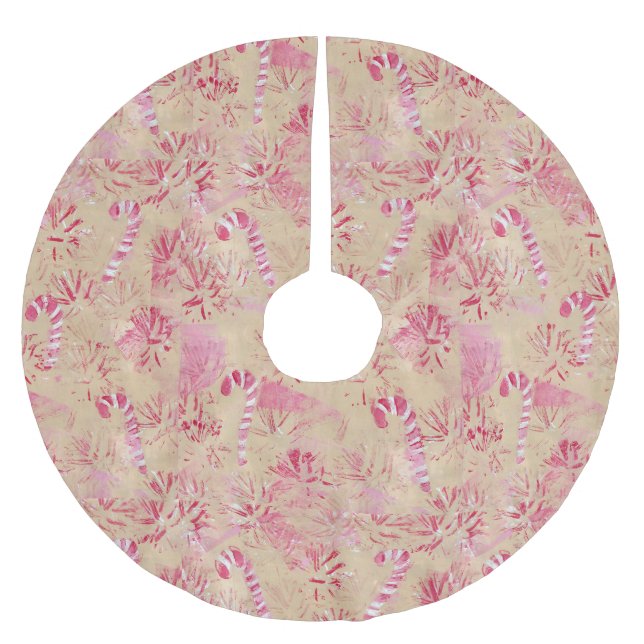 Vintage Look Candy Cane Tree Skirts (Front)