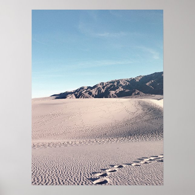Vintage Look Death Valley Sand Dunes Poster (Front)
