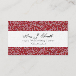 Vintage Look Floral Indian Woodcut Business Card