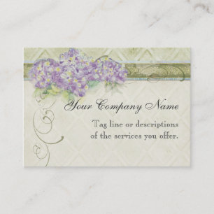 Vintage Look Lilac Hydrangea - Business Cards
