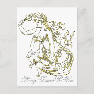 Vintage Look Mermaid Personalise Postcard