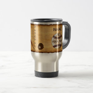 Vintage Look Monogram Baseball Mugs Personalised
