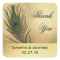 Vintage Look Peacock Feather Wedding Favour Labels