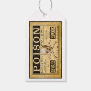 Vintage Look "POISON" Halloween Gift Tags