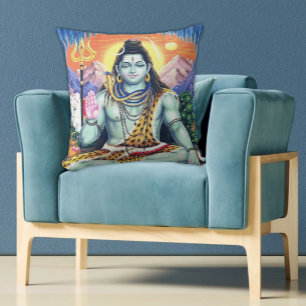 Vintage Lord Shiva Spiritual - Peaceful Samadhi Cushion