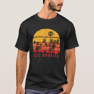 Vintage Los Angeles  Beach Palm Sunset LA T-Shirt