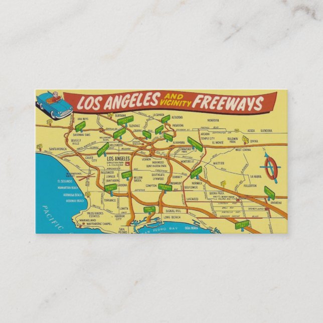 Vintage Los Angeles Business Card (Front)