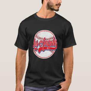 Vintage Los Angeles Cityscape Baseball   Men Women T-Shirt