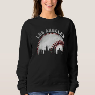 Vintage Los Angeles Skyline City Baseball Sweatshirt