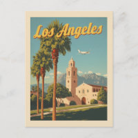 Vintage Los Angeles Travel Poster Mission