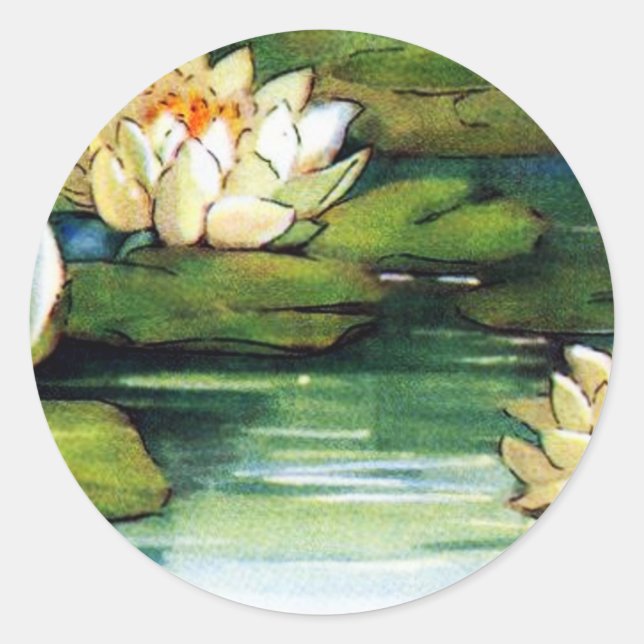 Vintage Lotus Classic Round Sticker (Front)