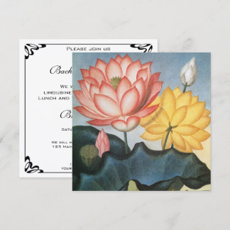 Vintage Lotus Flowers Bachelorette Party