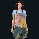 Vintage Lotus Flowers, The Sacred Egyptian Bean Apron<br><div class="desc">The Sacred Egyptian Bean by Robert John Thornton, 1807. One of the many exquisite illustrative plates to be found in "The Temple of Flora." Vintage illustration botanical nature design featuring pink and yellow lotus flowers with large green leaves in a pond. The lotus flower has come to be associated with...</div>