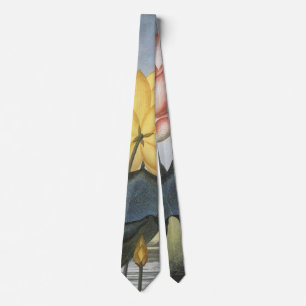 Vintage Lotus Flowers, The Sacred Egyptian Bean Tie