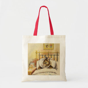 Vintage Louis Wain Poorly Cat Owner Gift Tote Bag