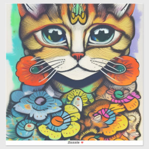 Vintage Louis Wain Style Cat