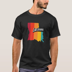 Vintage Louisiana Retro 70s Stripes Louisiana Us S T-Shirt