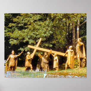 Vintage Lourdes, Stations of the Cross Poster