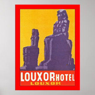 Vintage Louxour Hotel Egypt Poster