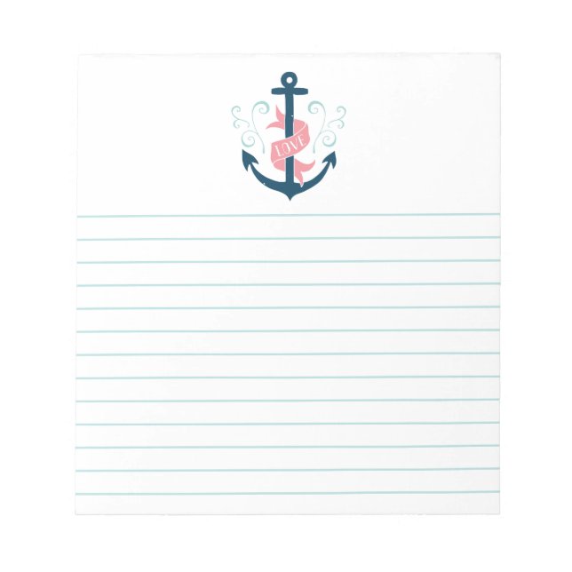 Vintage Love Anchor Notepad (Front)
