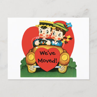 Vintage Love and Romance, Change of Address Announcement Postcard