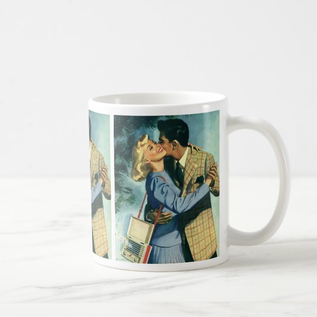 Vintage Love and Romance, Christmas Dance Coffee Mug (Right)