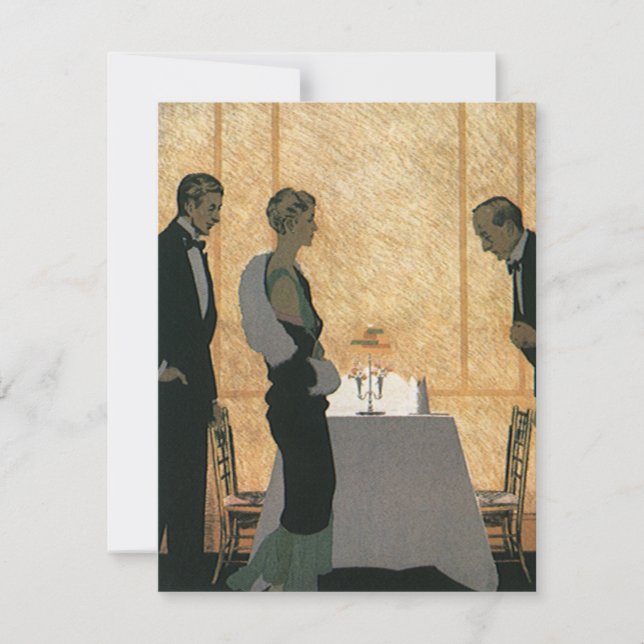 Vintage Love and Romance, Couple Elegant Dinner (Front)