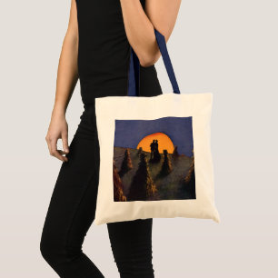 Vintage Love and Romance, Harvest Moon Kiss Tote Bag