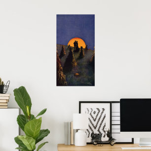 Vintage Love and Romance, Harvest Moonlight Poster