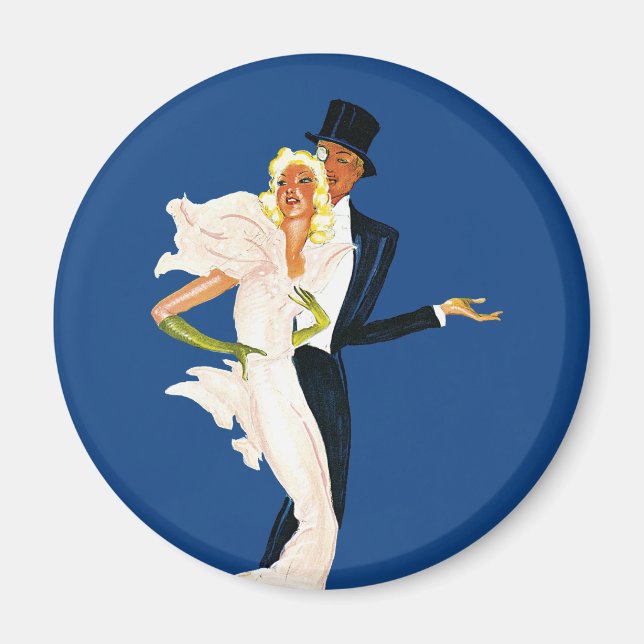 Vintage Love and Romance, Modern Wedding Couple Magnet (Front)