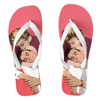 Vintage Love and Romance, Newlyweds in Pink Jandals