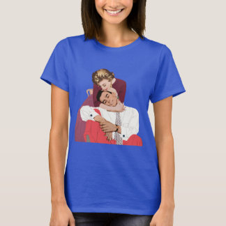 Vintage Love and Romance, Newlyweds in Pink T-Shirt
