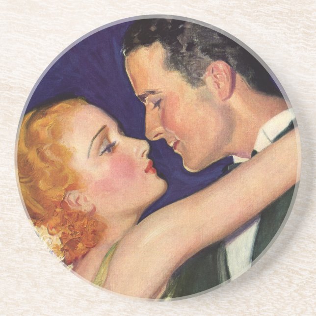 Vintage Love and Romance, Retro Hollywood Movies Coaster (Front)
