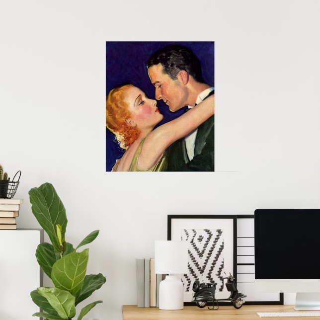 Vintage Love and Romance, Retro Hollywood Movies Poster (Home Office)