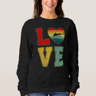 Vintage Love Ant Retro 70s 80s Heart Farm Animals Sweatshirt