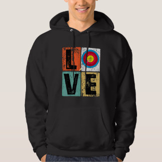 Vintage Love Archery Target Board Archery Hoodie
