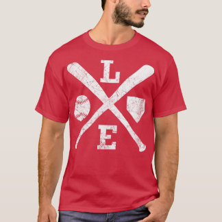 Vintage LOVE Baseball Softball Lover Baseball Mum  T-Shirt