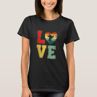 Vintage Love Bee Retro 70s 80s Heart Farm Animals T-Shirt