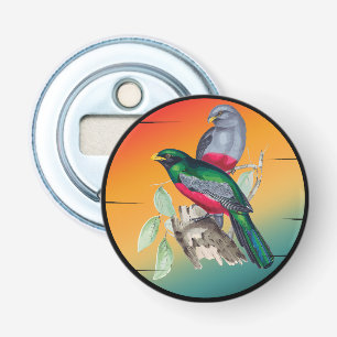 Vintage love birds bottle opener