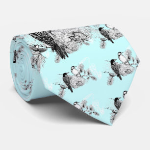 Vintage Love Birds Wedding Tie