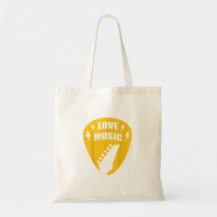 Vintage Love Guitar Music Lover Gift Tote Bag