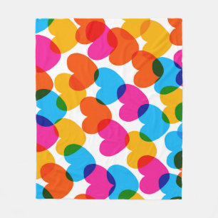 Vintage love heart, fun seamless background. fleece blanket