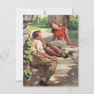 Vintage Love High School Sweethearts Save the Date