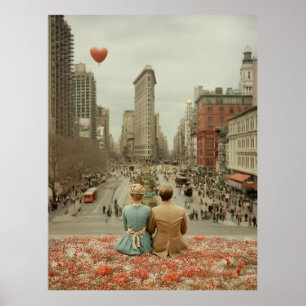 Vintage Love in New York Poster