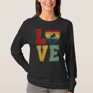 Vintage Love Leopard Gecko Retro 70s 80s Heart Far T-Shirt