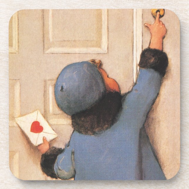 Vintage Love Letter by Jessie Willcox Smith Coaster (Front)