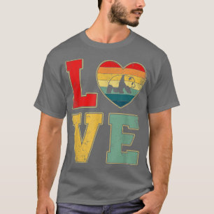 Vintage Love Panda Bear Retro 70s 80s Heart Farm A T-Shirt