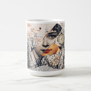 Vintage Love Poem Collage Romantic Sepia Wall Ar Coffee Mug